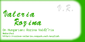 valeria rozina business card